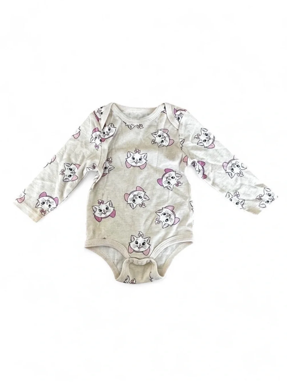 Disney Two-Pack Long-Sleeve Baby Bodysuits in Mauve and Cream